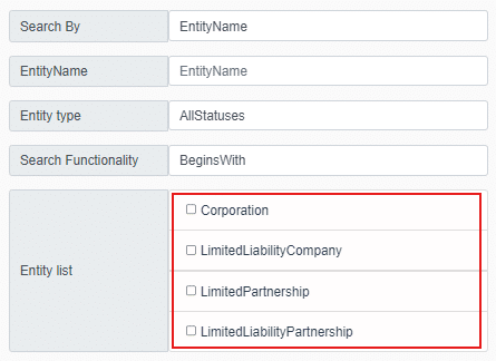 New York Business Search: How to Check an LLC, Corporation, or DOS ID 6 Entity list options checkbox