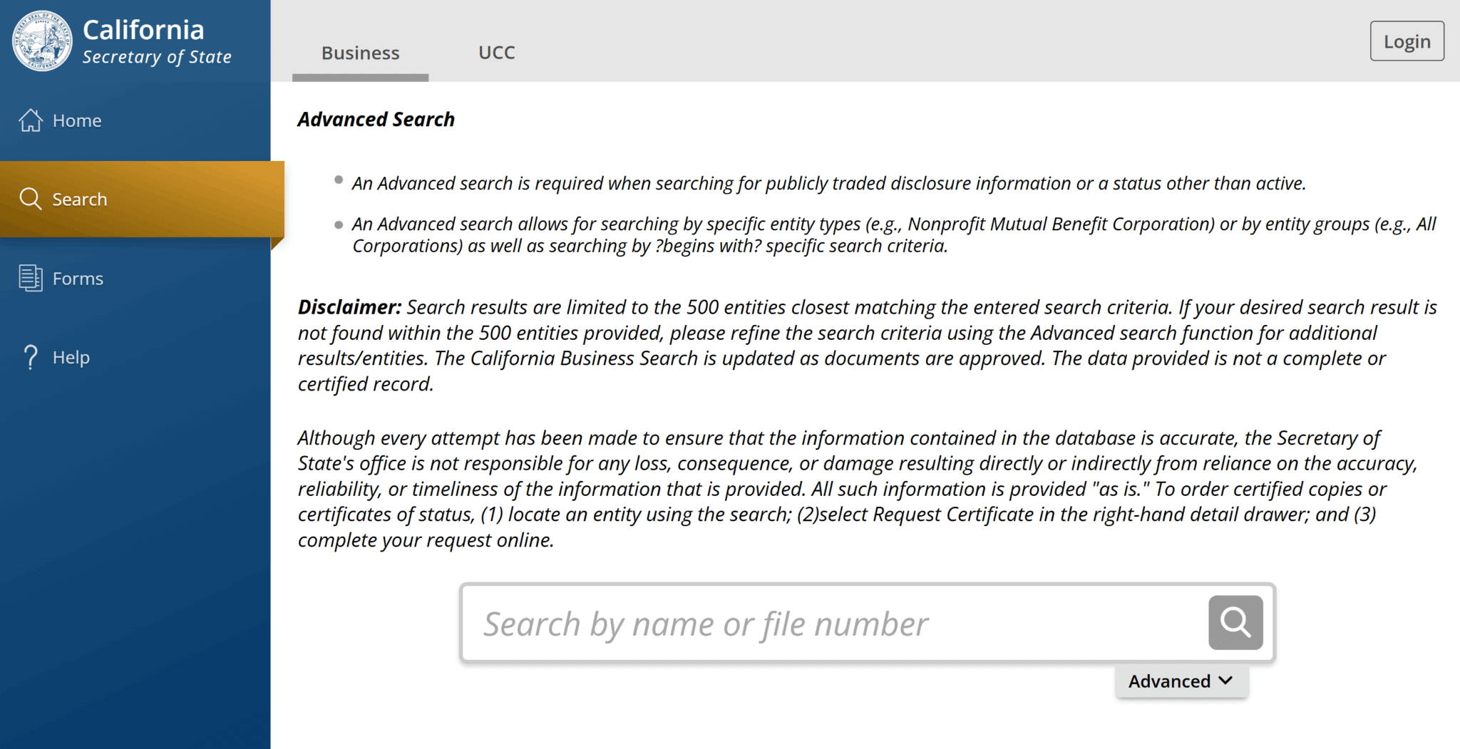 Search California Business Entities Verify & Register