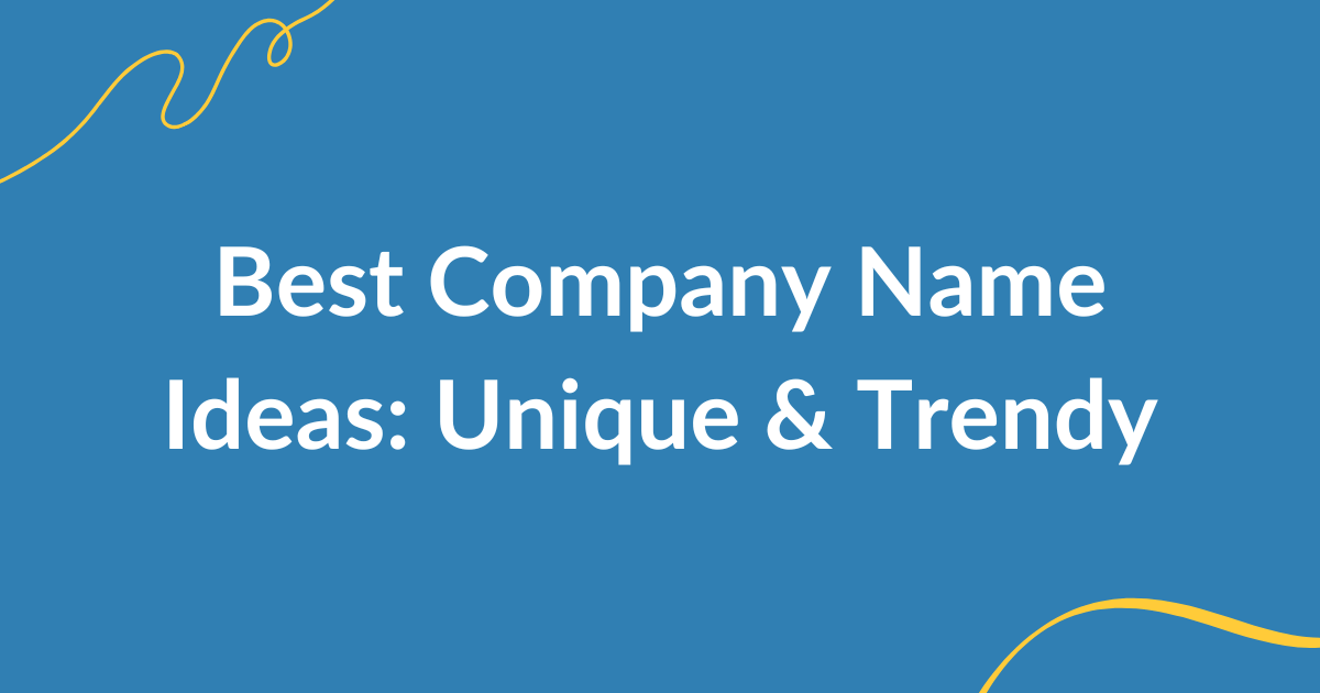 best company unique name ideas