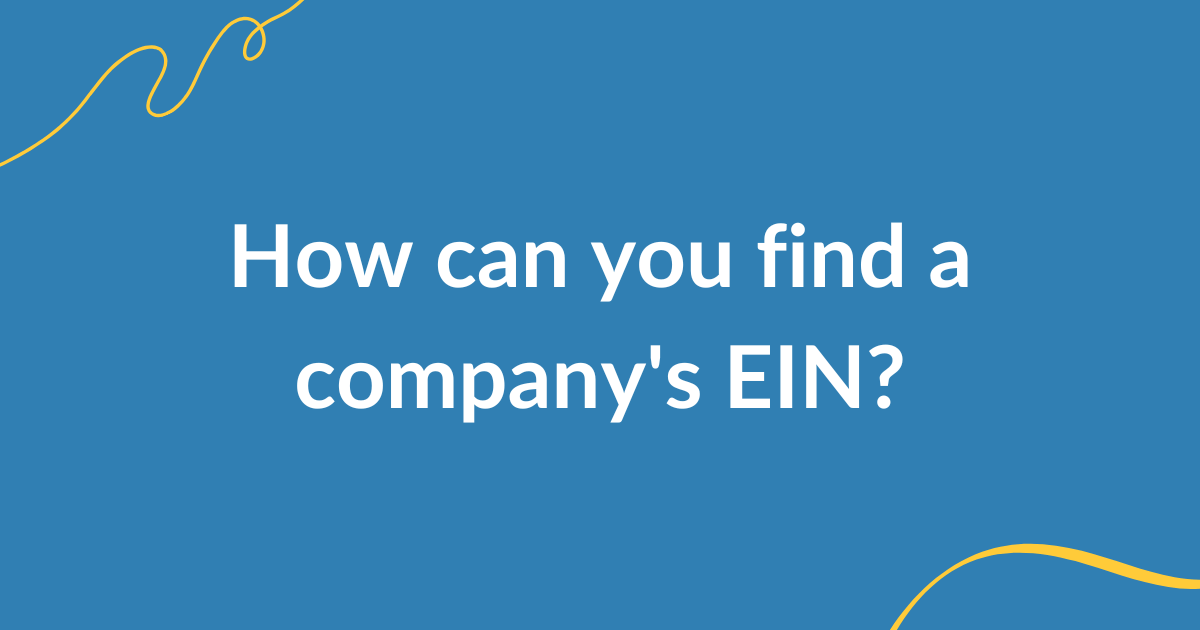 find company's ein guide