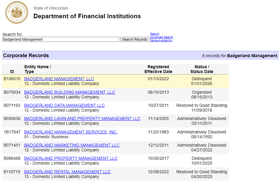 Wisconsin Business Search: How to Look Up a Business in WI 3 steps create llc online