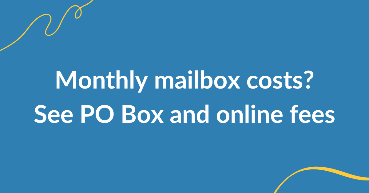 monthly cost PO box