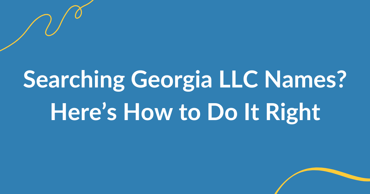Georgia LLC name availability search tool