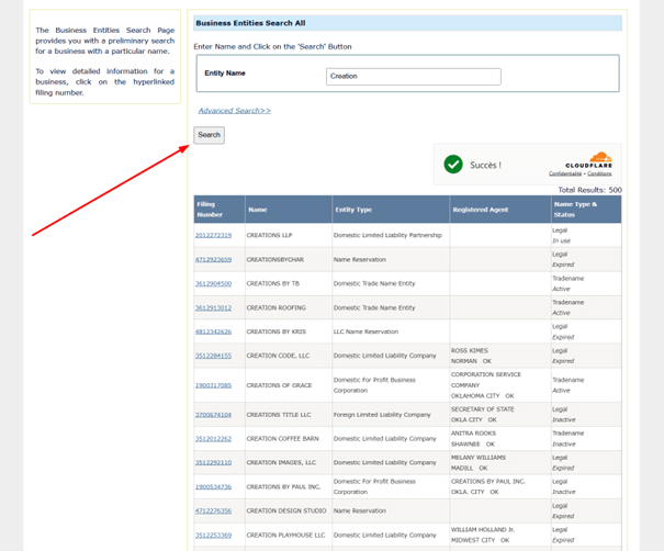process business name lookup new mexico