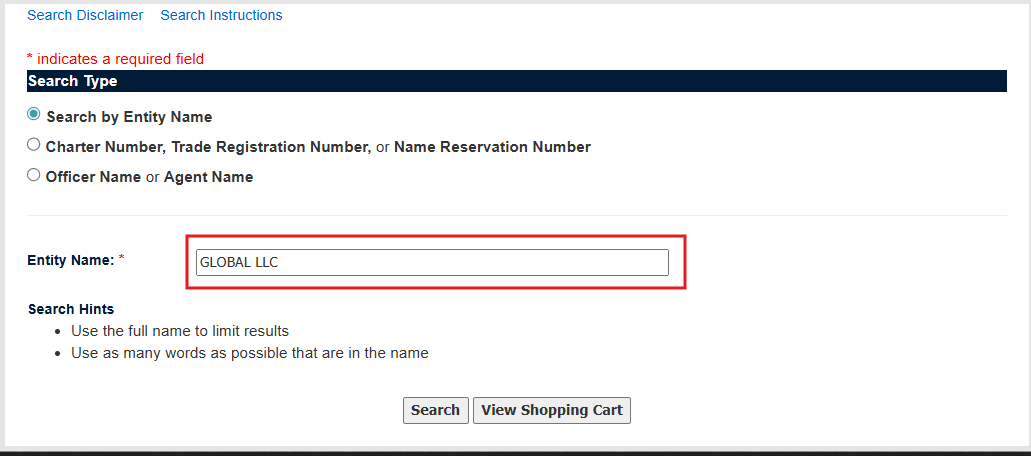 process business name lookup new mexico