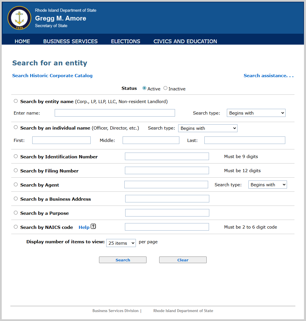 process business name lookup new mexico