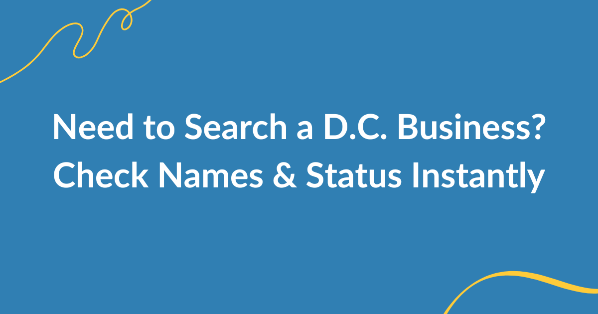 District of Columbia business search with CorpOnline