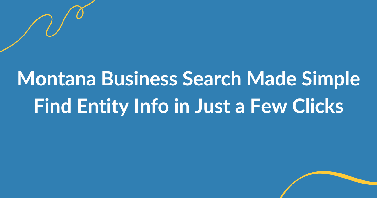 Montana Business entity search guide with step-by-step instructions