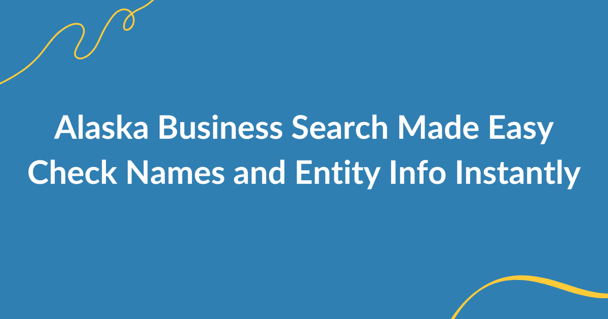 Alaska Business entity search guide with step-by-step instructions