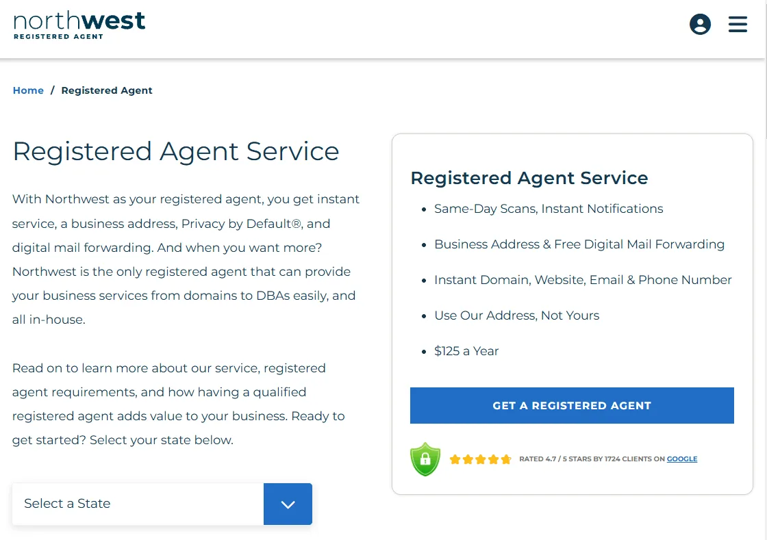 NWRA Registered Agent Service pricing