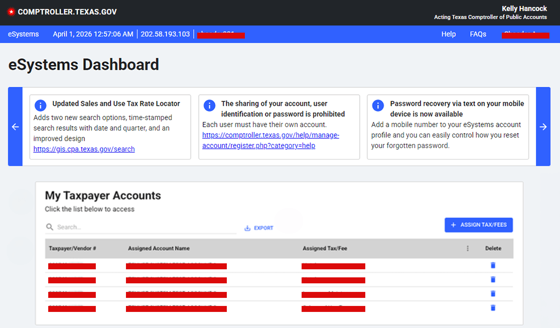 Texas Public Information Report: What It Is, Who Must File, and How to Submit It 2 The WebFile landing page after you sign in