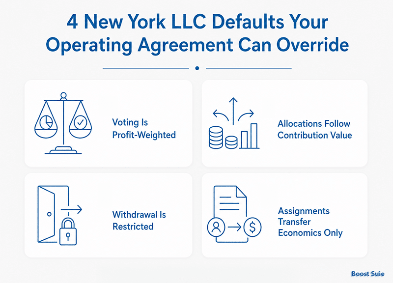 Free New York LLC Operating Agreement Template (2026) 1 New York LLC defaults operating agreement