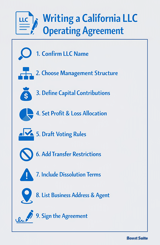 California LLC Operating Agreement: What You Need + Free Template (2026) 1 Writing a California LLC Operating Agreement