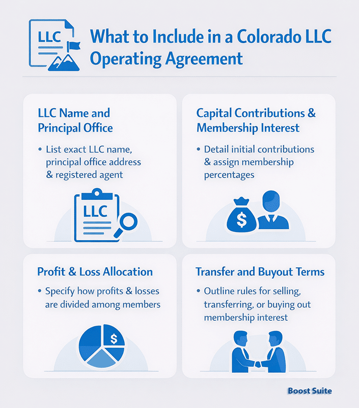 Colorado LLC Operating Agreement: What You Need + Free Template (2026) 1 Colorado LLC Agreement Checklist