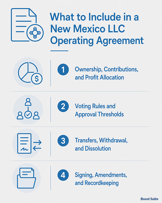 New Mexico LLC Operating Agreement: Rules and Free Template 1 Key New Mexico operating agreement clauses