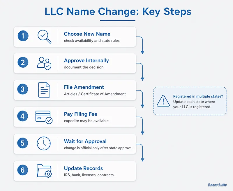 LLC name change process steps