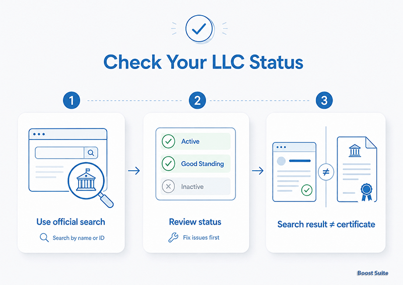 Certificate of Good Standing for an LLC: What It Is and How to Get One 1 LLC good standing status check guide