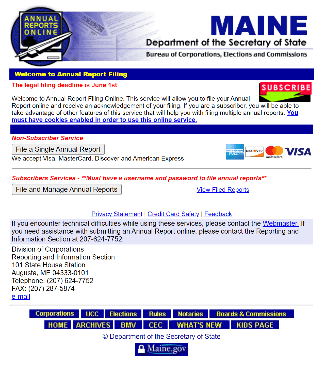 How to File a Maine LLC Annual Report by June 1, 2026 1 Maine Annual Reports Online portal for filing Form MLLC-13