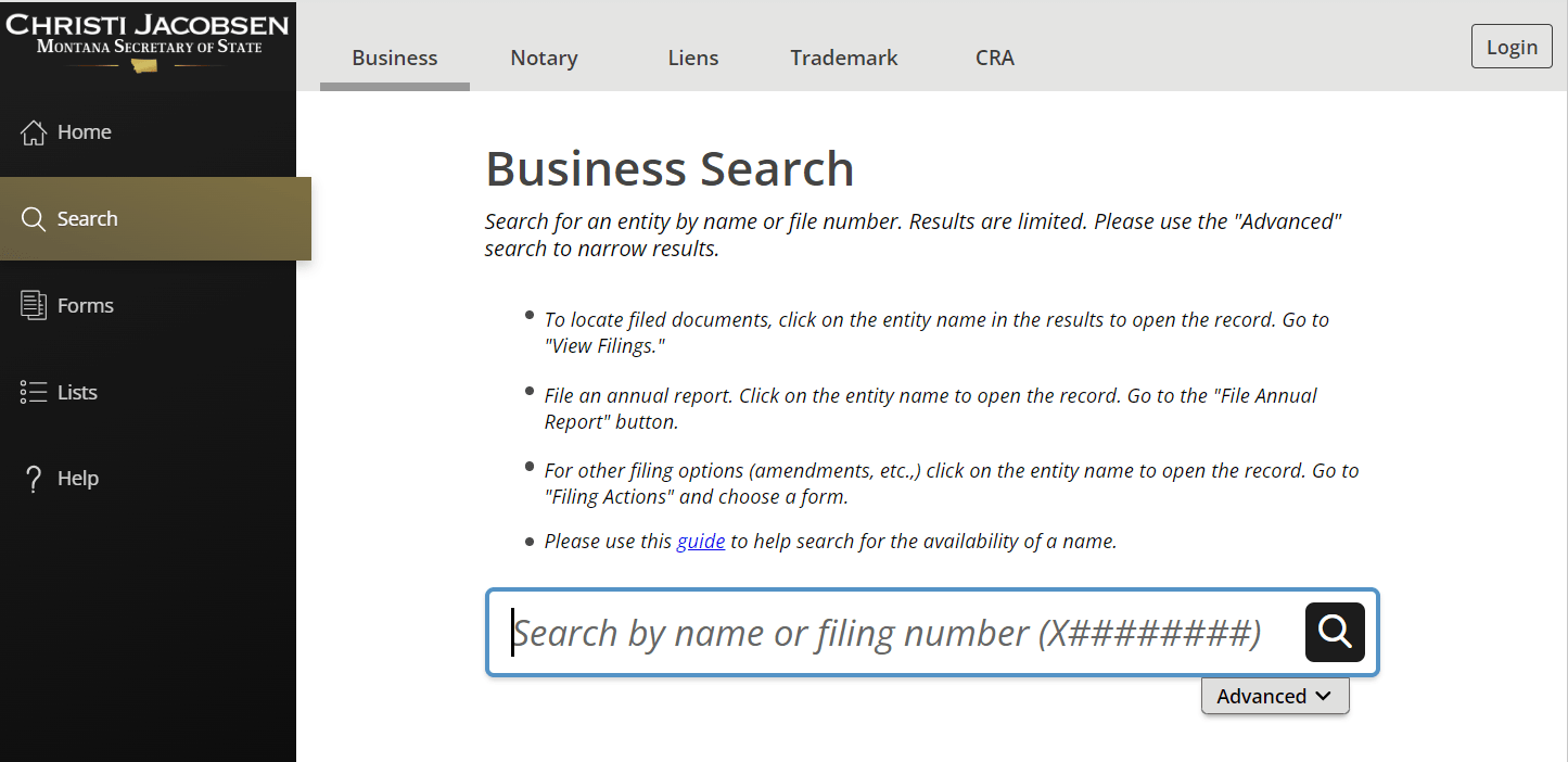 Montana LLC Annual Report: 2026 Deadline and Fee 2 Searching for a Montana LLC by business name or Folder ID