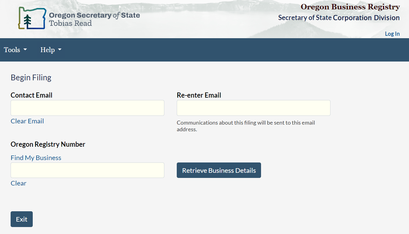 Oregon LLC Annual Report: Anniversary Deadline & $100 Fee 1 Oregon Business Registry Online Renewal portal