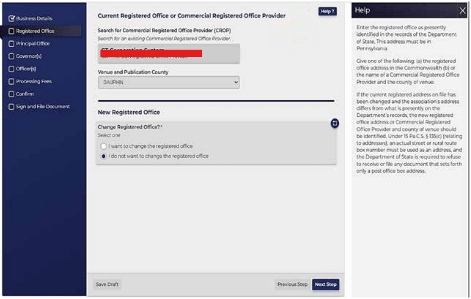 Pennsylvania LLC Annual Report After Act 122 (2026) 4 Pennsylvania LLC annual report business information update screen