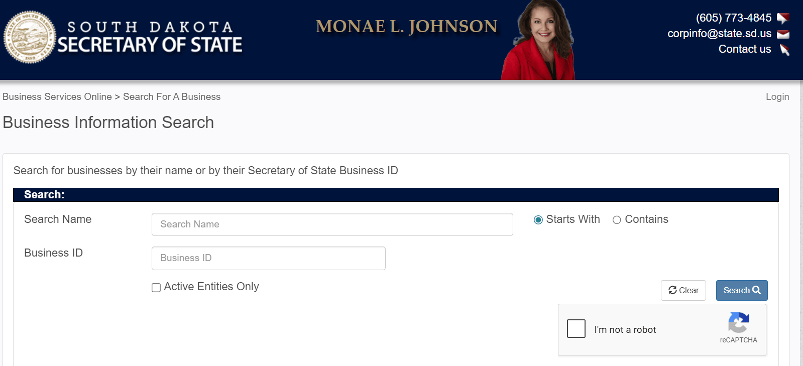 South Dakota LLC Annual Report: $55 Fee & Deadline 1 South Dakota Business Information Search Business ID lookup