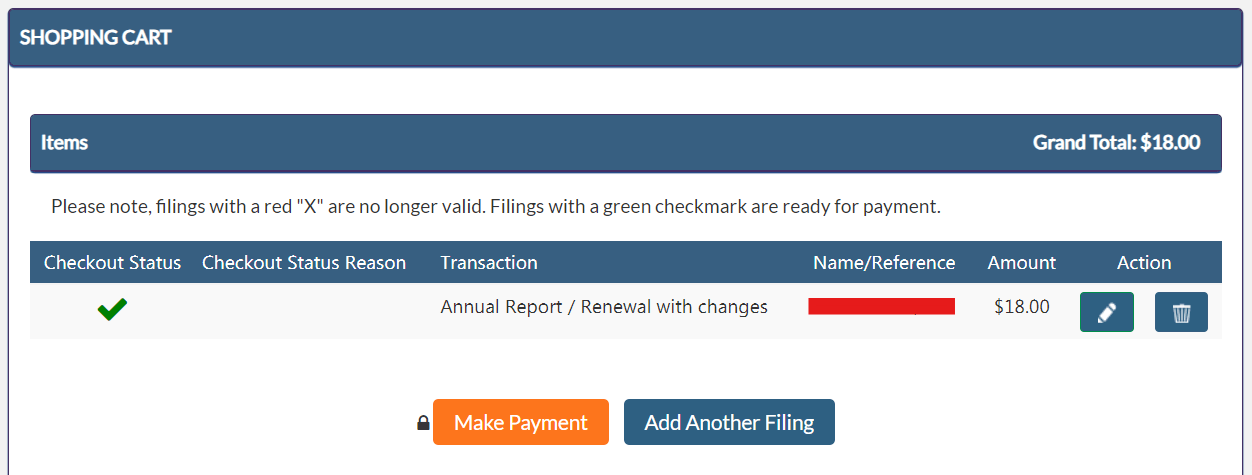 Utah LLC Annual Report: 2026 Fee, Deadline & Filing Steps 6 Utah LLC annual report payment receipt screen