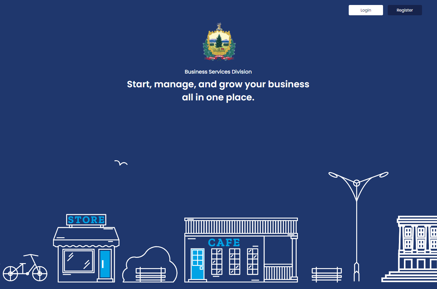 Vermont LLC Annual Report: 2026 Filing Requirements 1 Vermont Online Business Filing System login page
