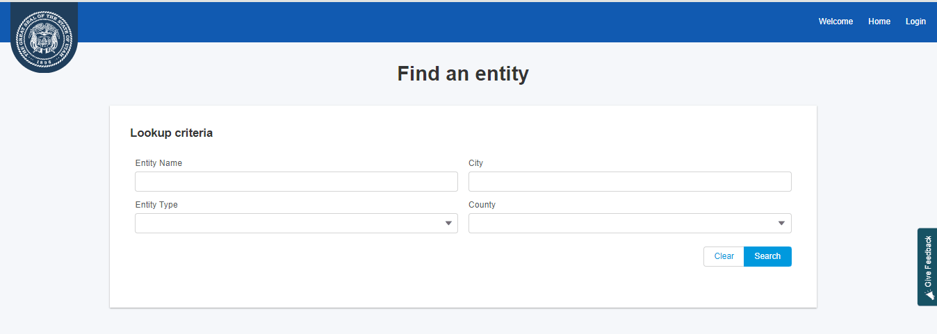 Utah Division of Corporations business entity search portal